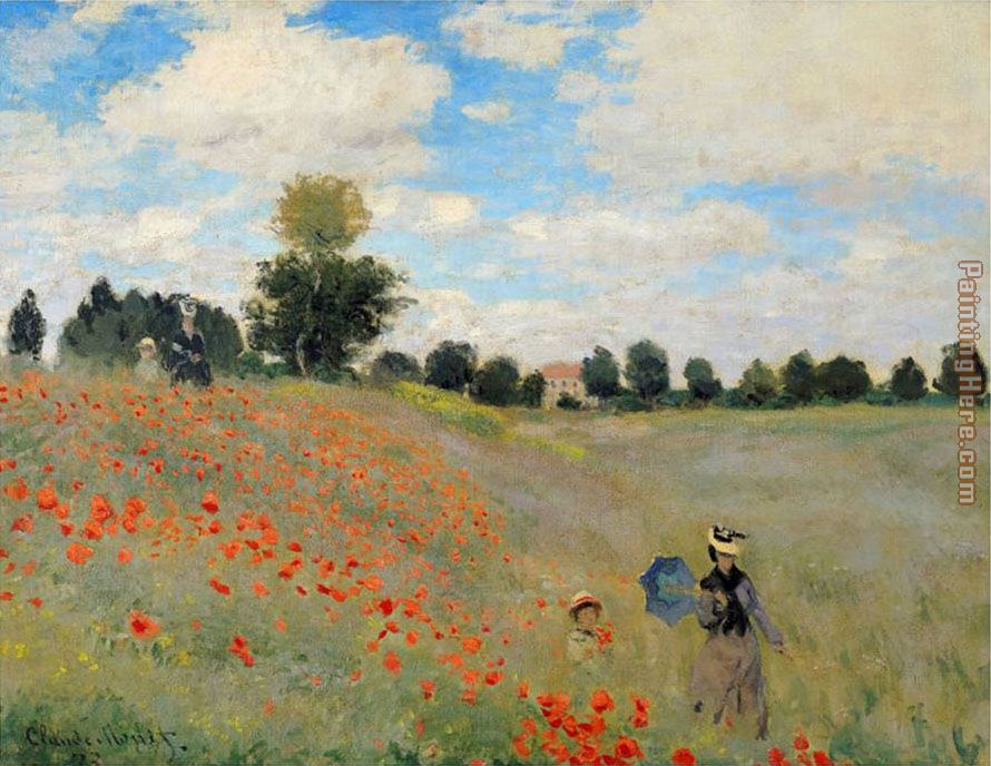 Wild Poppies Near Argenteuil painting - Claude Monet Wild Poppies Near Argenteuil art painting